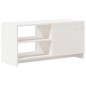 vidaXL Mueble para TV de madera maciza de pino blanco 80x31x39 cm vidaXL Mueble para TV de madera maciza de pino blanco 80x31x39 cm