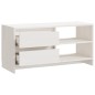 vidaXL Mueble para TV de madera maciza de pino blanco 80x31x39 cm vidaXL Mueble para TV de madera maciza de pino blanco 80x31x39 cm