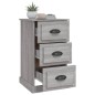 vidaXL Mesita de noche madera contrachapada gris Sonoma 39x39x67 cm vidaXL Mesita de noche madera contrachapada gris Sonoma 39x39x67 cm