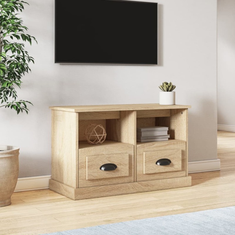 vidaXL Mueble para TV madera contrachapada roble Sonoma 80x35x50 cm vidaXL Mueble para TV madera contrachapada roble Sonoma 80x35x50 cm