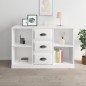 vidaXL Aparador madera contrachapada blanco brillo 104,5x35,5x67,5 cm vidaXL Aparador madera contrachapada blanco brillo 104,5x35,5x67,5 cm