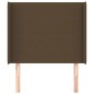 vidaXL Cabecero con orejas de tela marrón oscuro 83x16x118/128 cm vidaXL Cabecero con orejas de tela marrón oscuro 83x16x118/128 cm