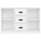 vidaXL Aparador madera contrachapada blanco brillo 104,5x35,5x67,5 cm vidaXL Aparador madera contrachapada blanco brillo 104,5x35,5x67,5 cm