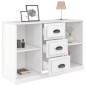 vidaXL Aparador madera contrachapada blanco brillo 104,5x35,5x67,5 cm vidaXL Aparador madera contrachapada blanco brillo 104,5x35,5x67,5 cm