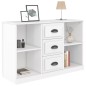 vidaXL Aparador madera contrachapada blanco brillo 104,5x35,5x67,5 cm vidaXL Aparador madera contrachapada blanco brillo 104,5x35,5x67,5 cm