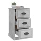 vidaXL Mesita de noche madera contrachapada gris hormigón 39x39x67 cm vidaXL Mesita de noche madera contrachapada gris hormigón 39x39x67 cm