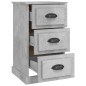 vidaXL Mesita de noche madera contrachapada gris hormigón 39x39x67 cm vidaXL Mesita de noche madera contrachapada gris hormigón 39x39x67 cm