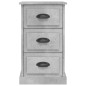 vidaXL Mesita de noche madera contrachapada gris hormigón 39x39x67 cm vidaXL Mesita de noche madera contrachapada gris hormigón 39x39x67 cm