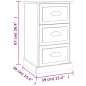 vidaXL Mesita de noche madera contrachapada gris hormigón 39x39x67 cm vidaXL Mesita de noche madera contrachapada gris hormigón 39x39x67 cm