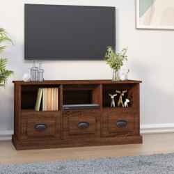vidaXL Mueble para TV madera contrachapada marrón roble 100x35x50 cm