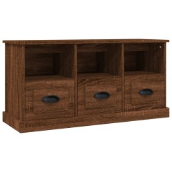 vidaXL Mueble para TV madera contrachapada marrón roble 100x35x50 cm