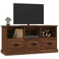 vidaXL Mueble para TV madera contrachapada marrón roble 100x35x50 cm vidaXL Mueble para TV madera contrachapada marrón roble 100x35x50 cm
