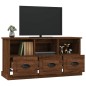 vidaXL Mueble para TV madera contrachapada marrón roble 100x35x50 cm vidaXL Mueble para TV madera contrachapada marrón roble 100x35x50 cm