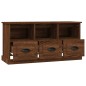 vidaXL Mueble para TV madera contrachapada marrón roble 100x35x50 cm vidaXL Mueble para TV madera contrachapada marrón roble 100x35x50 cm