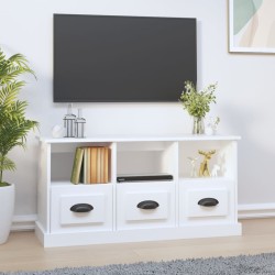 vidaXL Mueble de TV madera contrachapada blanco 100x35x50 cm