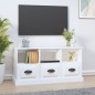 vidaXL Mueble de TV madera contrachapada blanco 100x35x50 cm vidaXL Mueble de TV madera contrachapada blanco 100x35x50 cm