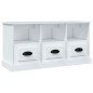 vidaXL Mueble de TV madera contrachapada blanco 100x35x50 cm vidaXL Mueble de TV madera contrachapada blanco 100x35x50 cm
