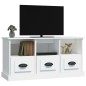 vidaXL Mueble de TV madera contrachapada blanco 100x35x50 cm vidaXL Mueble de TV madera contrachapada blanco 100x35x50 cm