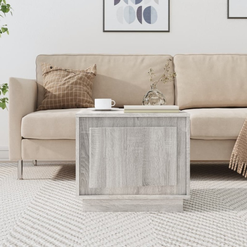 vidaXL Mesa de centro madera contrachapada gris Sonoma 51x50x44 cm vidaXL Mesa de centro madera contrachapada gris Sonoma 51x50x44 cm