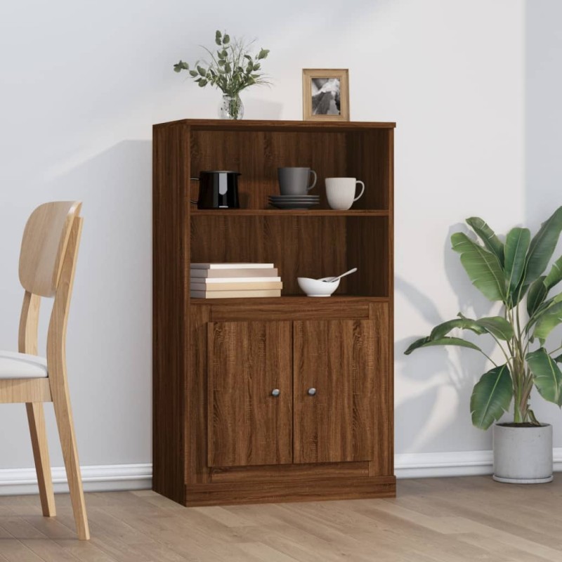 vidaXL Aparador de madera contrachapada marrón roble 60x35,5x103,5 cm vidaXL Aparador de madera contrachapada marrón roble 60x35,5x103,5 cm