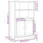 vidaXL Aparador de madera contrachapada marrón roble 60x35,5x103,5 cm vidaXL Aparador de madera contrachapada marrón roble 60x35,5x103,5 cm