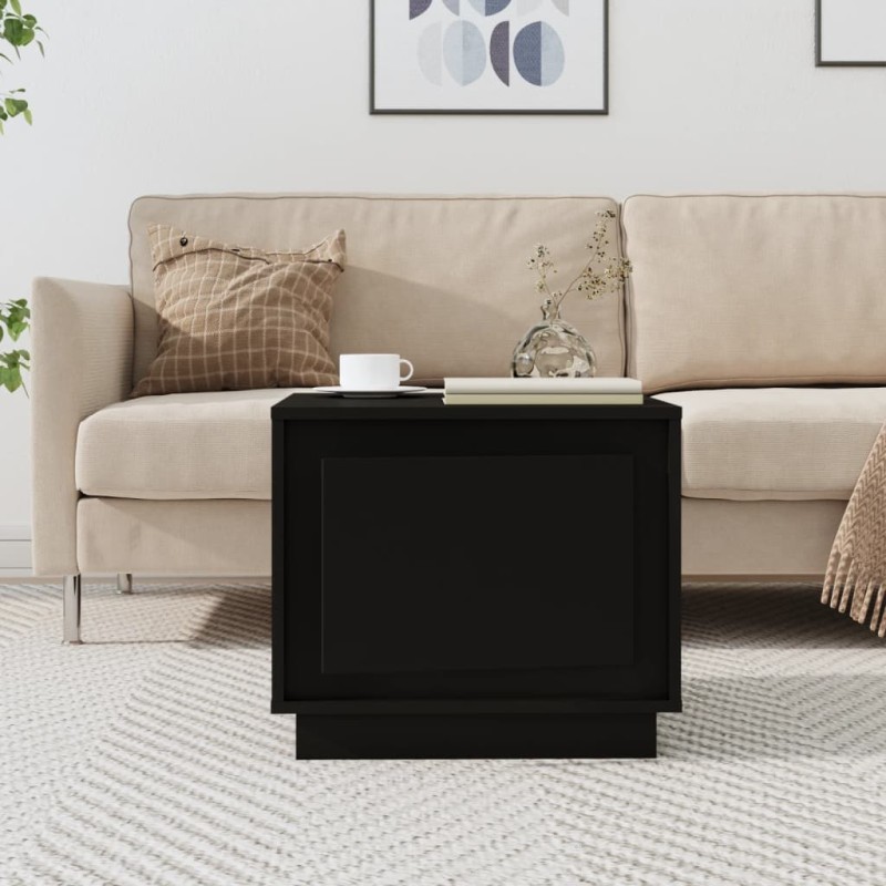 vidaXL Mesa de centro madera contrachapada negra 51x50x44 cm vidaXL Mesa de centro madera contrachapada negra 51x50x44 cm