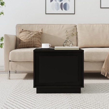 vidaXL Mesa de centro madera contrachapada negra 51x50x44 cm