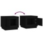 vidaXL Mesa de centro madera contrachapada negra 51x50x44 cm vidaXL Mesa de centro madera contrachapada negra 51x50x44 cm