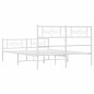 vidaXL Estructura cama metal con cabecero y estribo blanco 140x200 cm vidaXL Estructura cama metal con cabecero y estribo blanco 140x200 cm