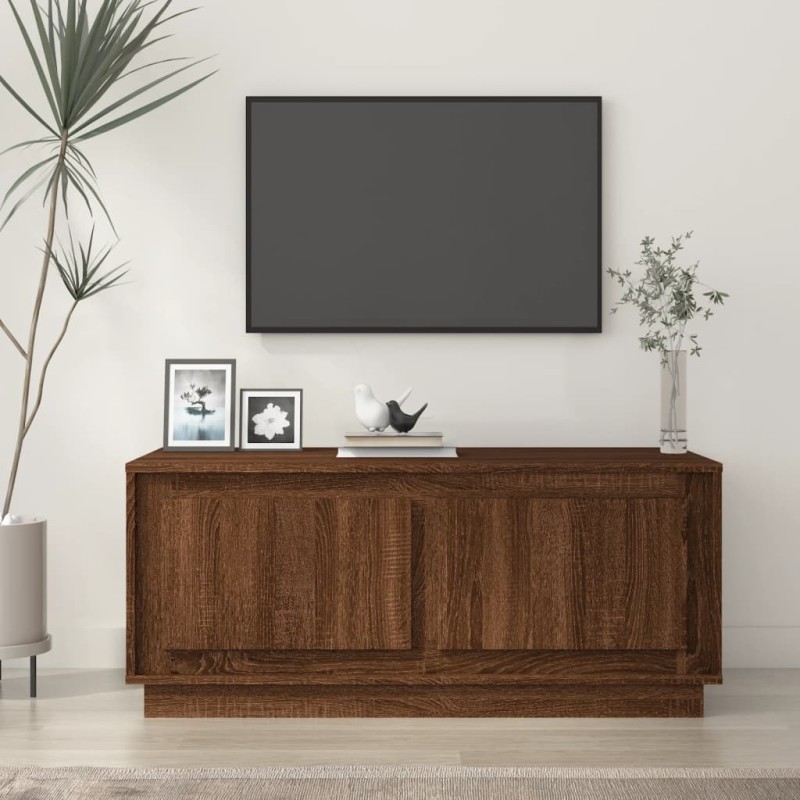 vidaXL Mesa de centro madera contrachapada marrón roble 102x50x44 cm vidaXL Mesa de centro madera contrachapada marrón roble 102x50x44 cm