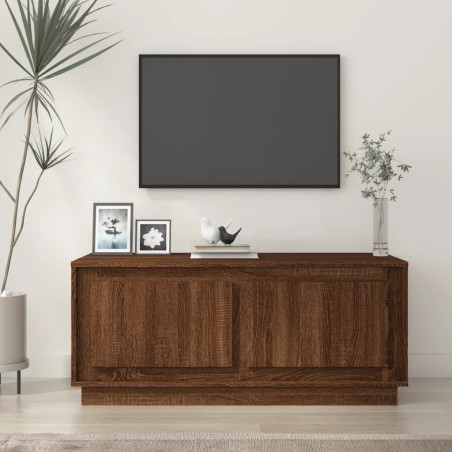 vidaXL Mesa de centro madera contrachapada marrón roble 102x50x44 cm