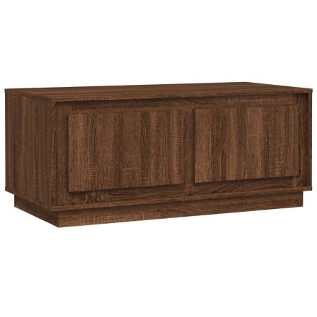 vidaXL Mesa de centro madera contrachapada marrón roble 102x50x44 cm