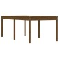 vidaXL Mesa de jardín madera maciza pino marrón miel 203,5x100x76 cm vidaXL Mesa de jardín madera maciza pino marrón miel 203,5x100x76 cm