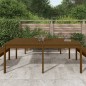 vidaXL Mesa de jardín madera maciza pino marrón miel 203,5x100x76 cm vidaXL Mesa de jardín madera maciza pino marrón miel 203,5x100x76 cm