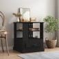 vidaXL Mesa auxiliar de madera contrachapada negro 50x50x60 cm vidaXL Mesa auxiliar de madera contrachapada negro 50x50x60 cm