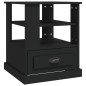 vidaXL Mesa auxiliar de madera contrachapada negro 50x50x60 cm vidaXL Mesa auxiliar de madera contrachapada negro 50x50x60 cm