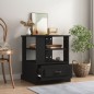 vidaXL Mesa auxiliar de madera contrachapada negro 50x50x60 cm vidaXL Mesa auxiliar de madera contrachapada negro 50x50x60 cm