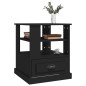 vidaXL Mesa auxiliar de madera contrachapada negro 50x50x60 cm vidaXL Mesa auxiliar de madera contrachapada negro 50x50x60 cm
