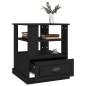 vidaXL Mesa auxiliar de madera contrachapada negro 50x50x60 cm vidaXL Mesa auxiliar de madera contrachapada negro 50x50x60 cm