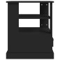vidaXL Mesa auxiliar de madera contrachapada negro 50x50x60 cm vidaXL Mesa auxiliar de madera contrachapada negro 50x50x60 cm