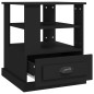 vidaXL Mesa auxiliar de madera contrachapada negro 50x50x60 cm vidaXL Mesa auxiliar de madera contrachapada negro 50x50x60 cm