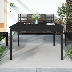 vidaXL Mesa de jardín madera maciza pino negro 121x82,5x76 cm