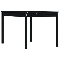vidaXL Mesa de jardín madera maciza pino negro 121x82,5x76 cm