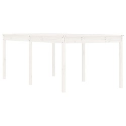 vidaXL Mesa de jardín madera maciza de pino blanco 203,5x100x76 cm