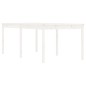 vidaXL Mesa de jardín madera maciza de pino blanco 203,5x100x76 cm vidaXL Mesa de jardín madera maciza de pino blanco 203,5x100x76 cm