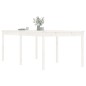 vidaXL Mesa de jardín madera maciza de pino blanco 203,5x100x76 cm vidaXL Mesa de jardín madera maciza de pino blanco 203,5x100x76 cm