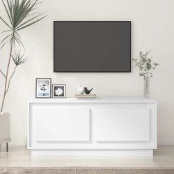 vidaXL Mesa de centro madera contrachapada blanco 102x50x44 cm