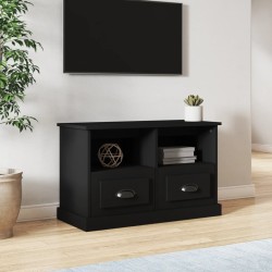 vidaXL Mueble para TV madera contrachapada negro 80x35x50 cm