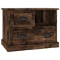 vidaXL Mesita de noche color roble ahumado 60x39x45 cm vidaXL Mesita de noche color roble ahumado 60x39x45 cm
