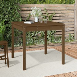 vidaXL Mesa de jardín madera maciza pino marrón miel 82,5x82,5x76 cm